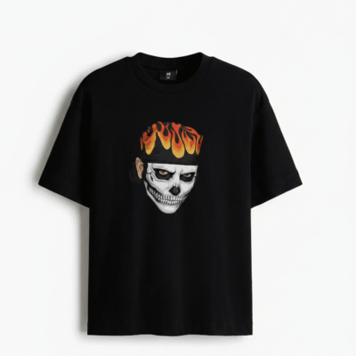 STYLE MOD Black Printed Cotton T-Shirt for Men